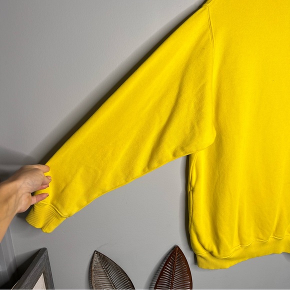 Aerie Oversized Neon Yellow/Green Side Pockets Sweater C26 - Picture 2 of 6